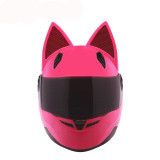 Motorcycle helmet women black cat full face fashion helmets funny gift