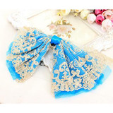 Lace Ribbon Bows Embroidered Boutique Headwear Hair Accessories for Women Girls Hair Clips Barrettes
