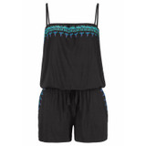 Lace Girl Summer Jumpsuits 2017 Spaghetti Strap Beach Playsuits Printed Jumpsuits Shorts Womens Sleeveless Bodysuit Overalls