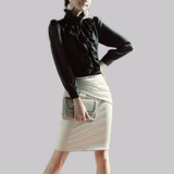 Lace Girl Fashion 2017 Stand Collar Long Sleeve Women Shirt OL Office Formal Elegant Ruffle Blouse Office Chiffon Tops Plus Size