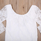 Lace Flower Baby Girl clothes 2017 Newborn Infant Toddler Romper Kids Summer Outfit sunsuit