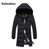 KOLMAKOV 2017 winter new style Men's casual hooded white duck down down jacket Men's Winter jacket thicken jackets men Parkas