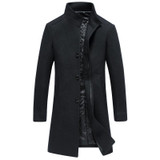 KOLMAKOV 2017 new winter High quality men's warm stand collar business wool trench coat,48% woolen thick Windbreaker jacket coat