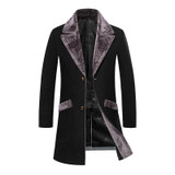 KOLMAKOV 2017 new winter high quality men's single breasted wool coats Windbreaker,Splicing collar woolen Casual trench coat men