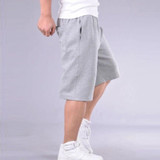 Big Size Shorts Men Solid Baggy Loose Elastic Shorts Cotton Casual Plus Size Shorts Extra Large Big Plus Size 4XL 5XL 6XL 7XL