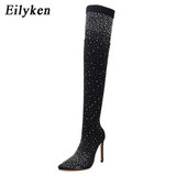 Mia Crystal Long Sock Boot