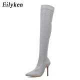 Mia Crystal Long Sock Boot