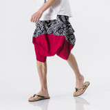 Big Size M-5XL 2017 Summer Men Short Casual Pant Nepal Style Loose Skirt Trousers Male Loose Linen Harem Pants