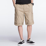 Big size calf-length pants male male cotton bags overalls casual pants plus size men XL cargo pants trousers