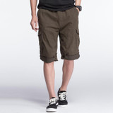 Big size calf-length pants male male cotton bags overalls casual pants plus size men XL cargo pants trousers