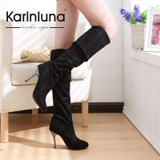 Big Size 34-43 High Heels Women Boots Over the Knee High Boots Party Sexy Lady Fashion Winter Woman Shoes Brand New