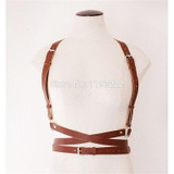 Big Sale! Fashion Handmade Leather Harness Punk Gothic Body Bondage Cage Shoulder Wraped Waist Straps Suclpting Belt