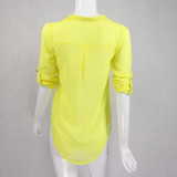 Big Sale Long Sleeve Women Chiffon Blouses Casual Shirts Thin Women Tops Blusas Solid Ladies Cheap Clothes China Spring Summer