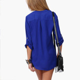 Big Sale Long Sleeve Women Chiffon Blouses Casual Shirts Thin Women Tops Blusas Solid Ladies Cheap Clothes China Spring Summer