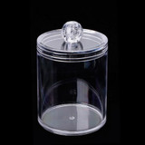 Big Promotion Acrylic Cotton Swab Organizer Box Portable Round Container Storage Case Make up Cotton Pads Q-tip Box For Home