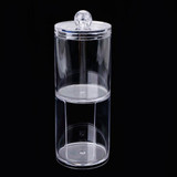 Big Promotion Acrylic Cotton Swab Organizer Box Portable Round Container Storage Case Make up Cotton Pads Q-tip Box For Home