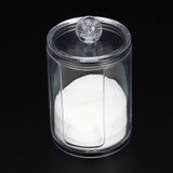 Big Promotion Acrylic Cotton Swab Organizer Box Portable Round Container Storage Case Make up Cotton Pads Q-tip Box For Home