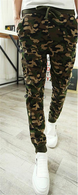 Big Promotion 2017 Mens Fashion sweatpants Pants Camouflage Fashion Pure Cotton Harem Pants Men Slim Printing Joggers Pants