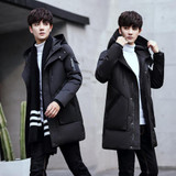 Hot Sale Windproof Down Jacket Men Hooded Long Winter Jacket Brand High Quality Male Casual White Down Coat Outerwear JK-717