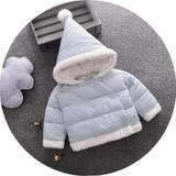 Hot Sale Warm Winter Baby Girls Outerwear With Fleece Thicken With Hooded Baby Girls Parkas Children's Cotton-padded Clothes
