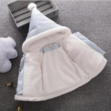 Hot Sale Warm Winter Baby Girls Outerwear With Fleece Thicken With Hooded Baby Girls Parkas Children's Cotton-padded Clothes