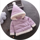 Hot Sale Warm Winter Baby Girls Outerwear With Fleece Thicken With Hooded Baby Girls Parkas Children's Cotton-padded Clothes
