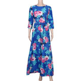 Hot Sale vestidos 2017 New Fashion Women Summer Dress Print Long Maxi Dresses Beach Dress Long Sleeve Bohemian Dress Sexy Plus