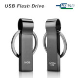 hot sale V285W Waterproof Metal USB Flash Drives pen drive 32GB 16GB 8GB Flash Drive with key ring free shipping