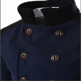 Hot Sale Trench Coat Men Tops Autumn Style Double Breasted Trench Coat High Quality Woolen Cloth Fabric Long Mens Trench Coat