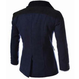 Hot Sale Trench Coat Men Tops Autumn Style Double Breasted Trench Coat High Quality Woolen Cloth Fabric Long Mens Trench Coat