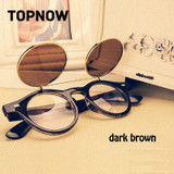 Hot Sale Steampunk Goth Glasses Goggles Round Flip Up Sunglasses Women Men Retro Vintage Fashion Eyewear Unisex Oculos de sol