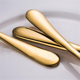 Hot Sale Stainless Steel Golden Western Food Dinnerware Cutlery Fork Knife &amp; Scoop Tableware Cutlery Set