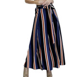 Hot Sale Sexy Women Pants High Waist Flare Wide Leg Lady Long Trousers Fashion Striped Pants