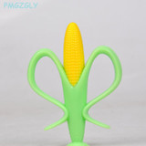 Hot Sale Safety Baby Teether Teething Toothbrush Teething Baby Toys Dental Care Silicone Toothbrush No BPA Training Teether