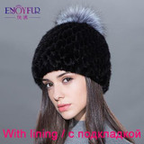 Hot sale real mink fur hat for women winter knitted mink fur beanies cap with fox fur pom poms 2015 brand new thick  female cap Hot sale real mink fur hat for women winter knitted mink fur beanies cap with fox fur pom poms 2015 brand new thick  female cap