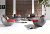 Hot Sale Outdoor Rattan Furniture Ball Shaped Chair Table Leisure Combination Sofa Set Garden Rattan Furniture 2016 HFA116