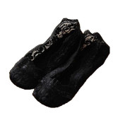 2017 Lady Must Have "Fashion Women's Cotton Lace Antiskid Invisible Liner Low Cut Socks Lady Girl Women Summer Socks 1 Pair W004