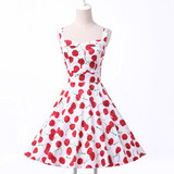 2017 Ladies 50s Rockabilly Retro Swing pinup Cocktail dress Womens Summer Style robe Vintage plus size Party Dresses Vestidos