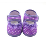 2017 Lace Cloth Shoes Baby Girls First Walkers Toddler Bow Flower Footwear Summer Baby Girl Soft Sole Shoes