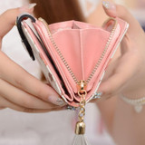 2017 Korean Cute Anime Cat Leather Trifold Hasp Mini Wallet Women Small Clutch Female Purse Brand Coin Card Holder Dollar Price