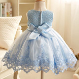 2017 Kids Tutu Birthday Princess Party Dress for Girls Infant Lace Children Bridesmaid Elegant Dress for Girl baby Girls Clothes