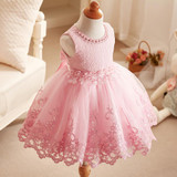 2017 Kids Tutu Birthday Princess Party Dress for Girls Infant Lace Children Bridesmaid Elegant Dress for Girl baby Girls Clothes