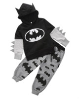 2017 Kids Spring Autumn Clothes Cotton Boys Batman Clothing Set Children Hoodies+pants 2pc Set Baby Kids Boy Sport Suit