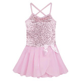 2017 Kids Girls Sequined Flower Dress Dancewear Gymnastic Ballet Leotard Tutu Dress Sleeveless Ballerina Fairy Prom Costume