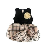2017 Kids Dresses For Girls Plaid Patchwork Girls Clothes Sleeveless Summer Dress Baby Vest Dress vestido infantil Girls Dress