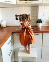 2017 Kids Dresses Summer Girl Clothes Ins Girls Pumpkin Color Vest Dress Girl Clothes Backless Girl Party Dress Children Dresses