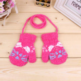 2017 Fashion Children Boy Girls Gloves Kids Coral Fleece Cute Cartoon Cat Halter Pack Gloves Warm Winter Mittens Kid Accessories