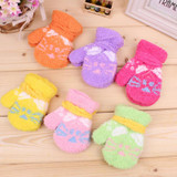 2017 Fashion Children Boy Girls Gloves Kids Coral Fleece Cute Cartoon Cat Halter Pack Gloves Warm Winter Mittens Kid Accessories