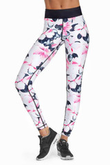 2017 Fashion Casual Pants Leaf flower print skinny women pants pencil pants leggings women trousers exercise pants
