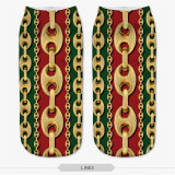 2017 Fashion Casual Cute Harajuku Funny Socks Unisex Low Cut Ankle Socks  Dollar Style Hockn 3D Printed Meias Man Women Sock